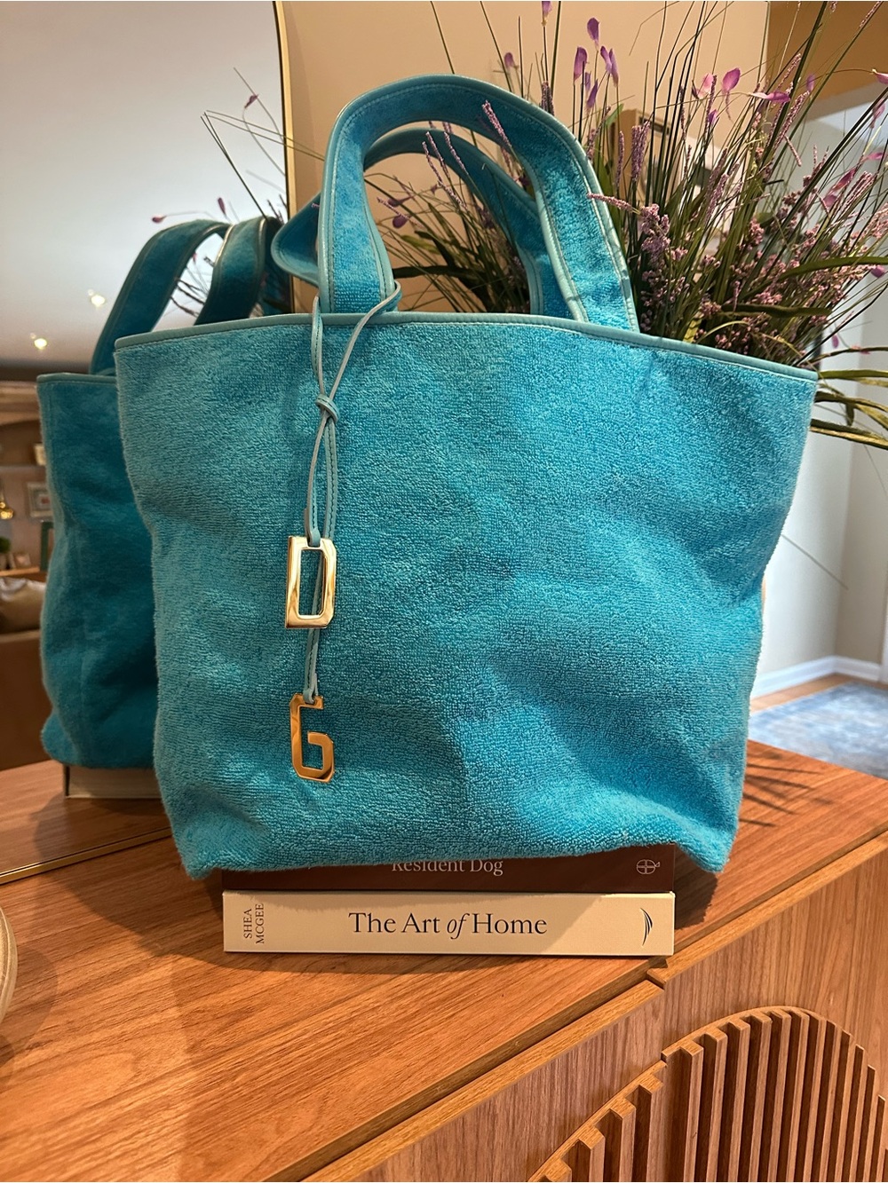 Dolce & Gabbana Blue Terry Cloth Tote - Picture 1 of 6